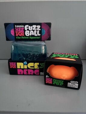 Authentic NeeDoh’s: Niceberg, Mini fuzz balls and funky pup viral sensory bundle